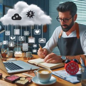 content creator scheduling posts using a cloud-based app